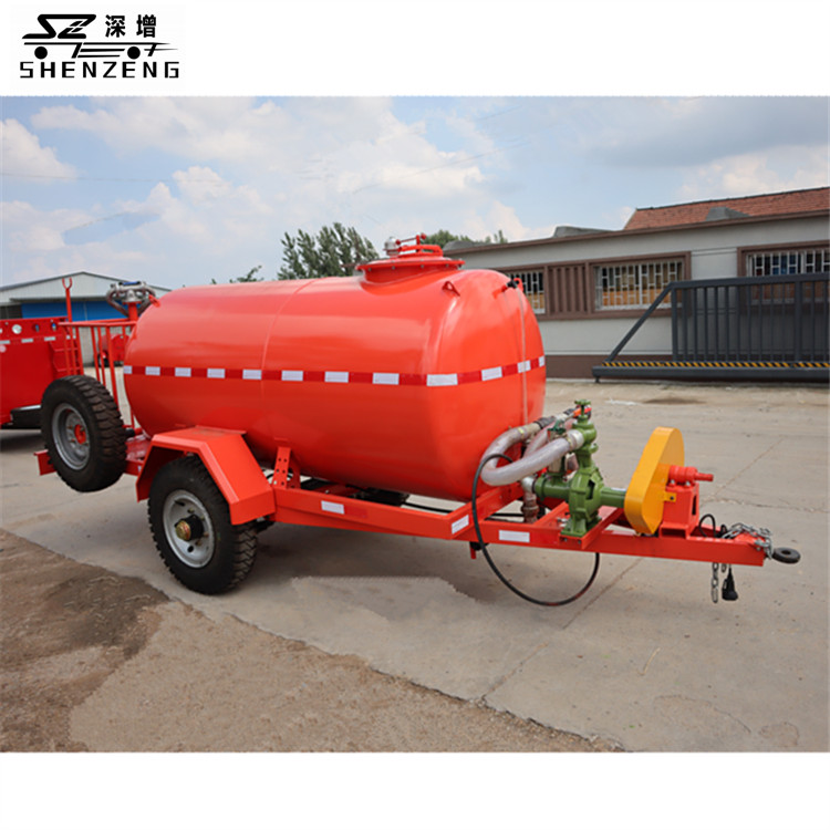 3-5噸水罐拖車、園林農(nóng)藥噴灑水罐車、道路除塵水罐拖車